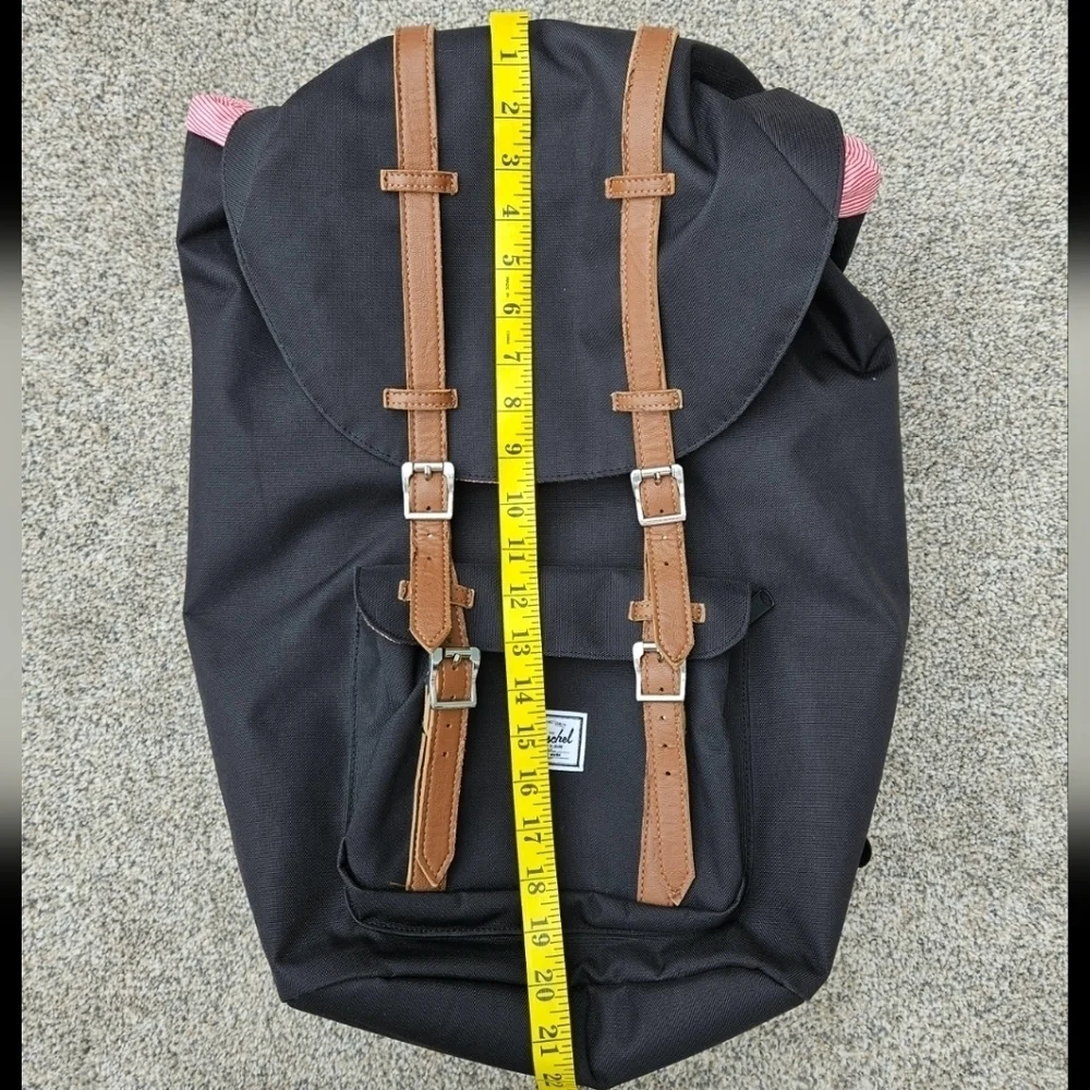 Herschel Little America Backpack Mid-Volume 21L Black Striped Laptop Bag Pack